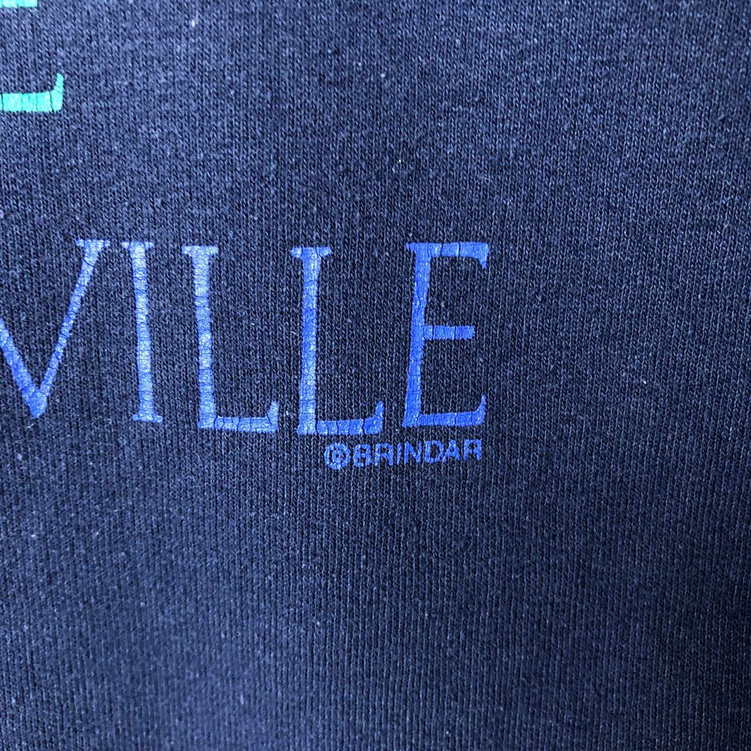 Hanes Printed Sweatshirt, Men's Size XL cotton navy blue type Vintage Second Hand