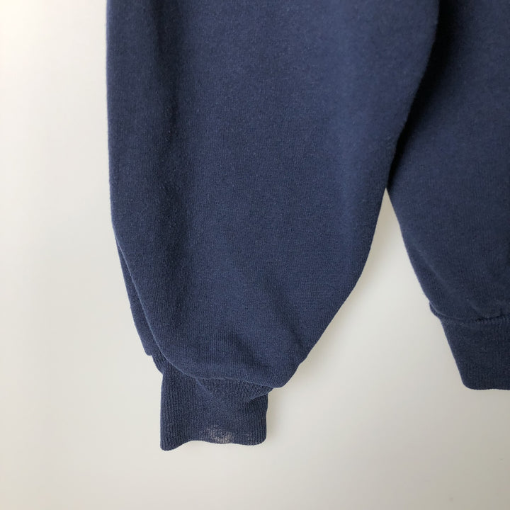 Vintage 80s-90'S Jerzees printed sweatshirt, sweatshirt, made in USA, men's XL size cotton navy blue type Vintage Second Hand