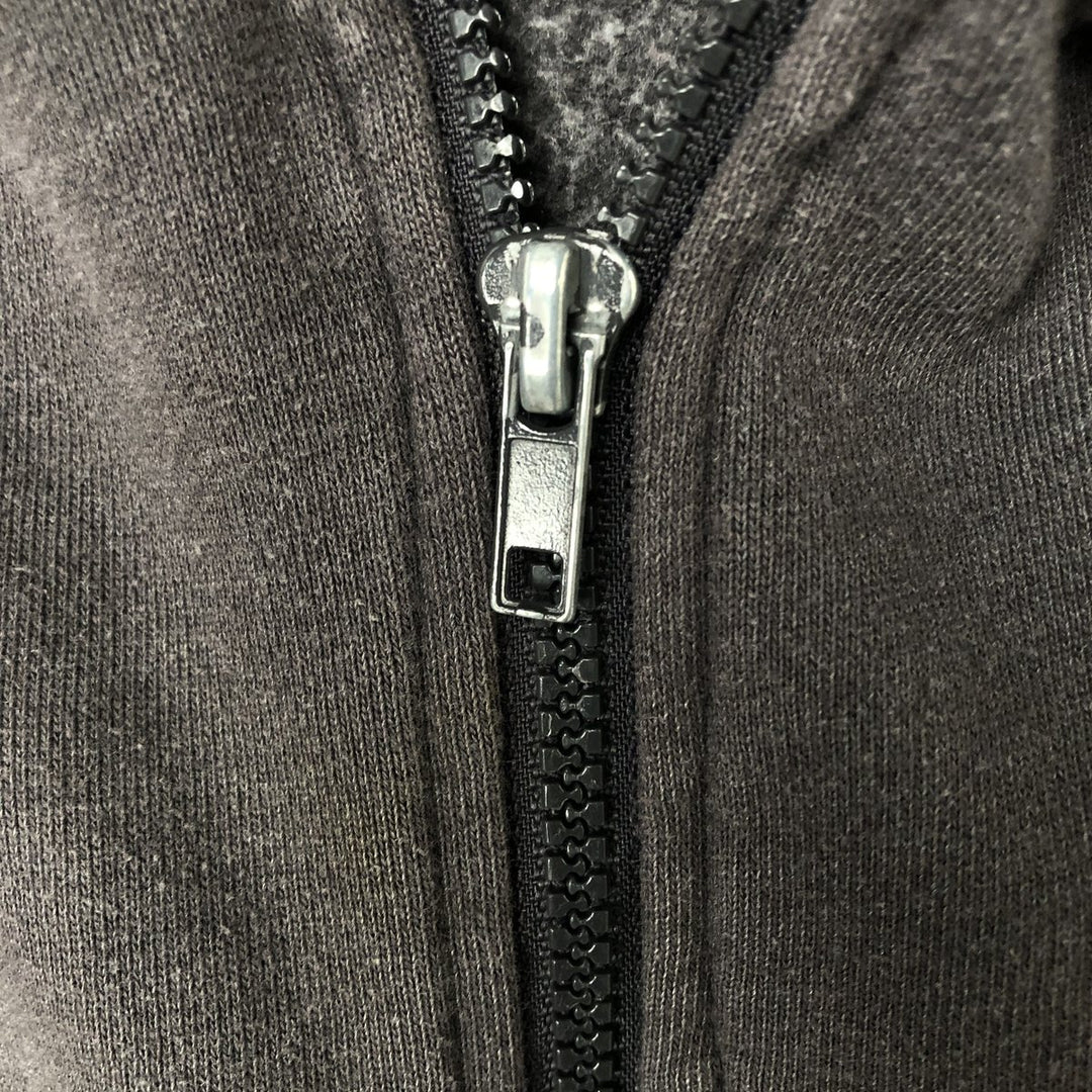 2000'S Reebok Sweat Full-Zip Hoodie, Men's Size XL cotton gray type Vintage Second Hand