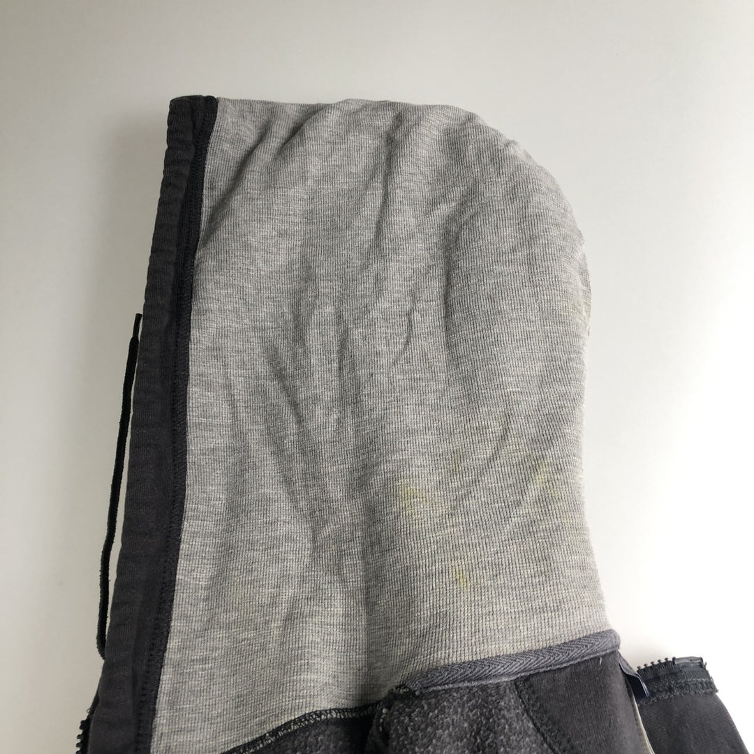 2000'S Reebok Sweat Full-Zip Hoodie, Men's Size XL cotton gray type Vintage Second Hand