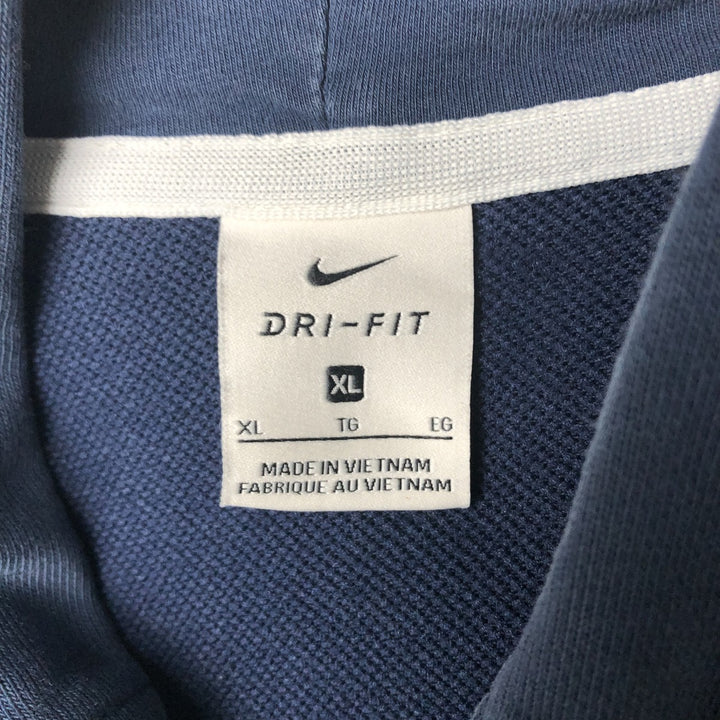 Nike Sweat Full Zip Hoodie Men's Size L cotton navy blue type Vintage Second Hand