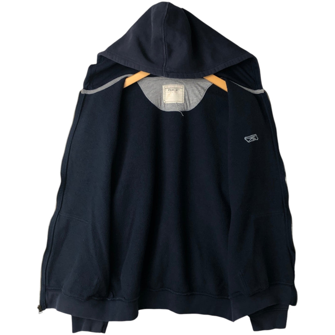 Reebok Sweat Full Zip Hoodie Men's Size L unclear navy blue type Vintage Second Hand