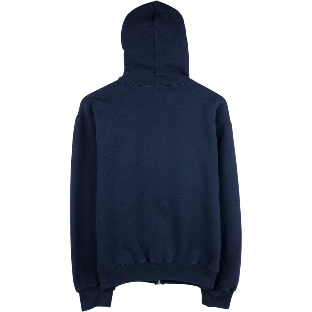 Russell Dri-POWER Sweat Full-Zip Hoodie (Men's Size S) cotton navy blue type Vintage Second Hand