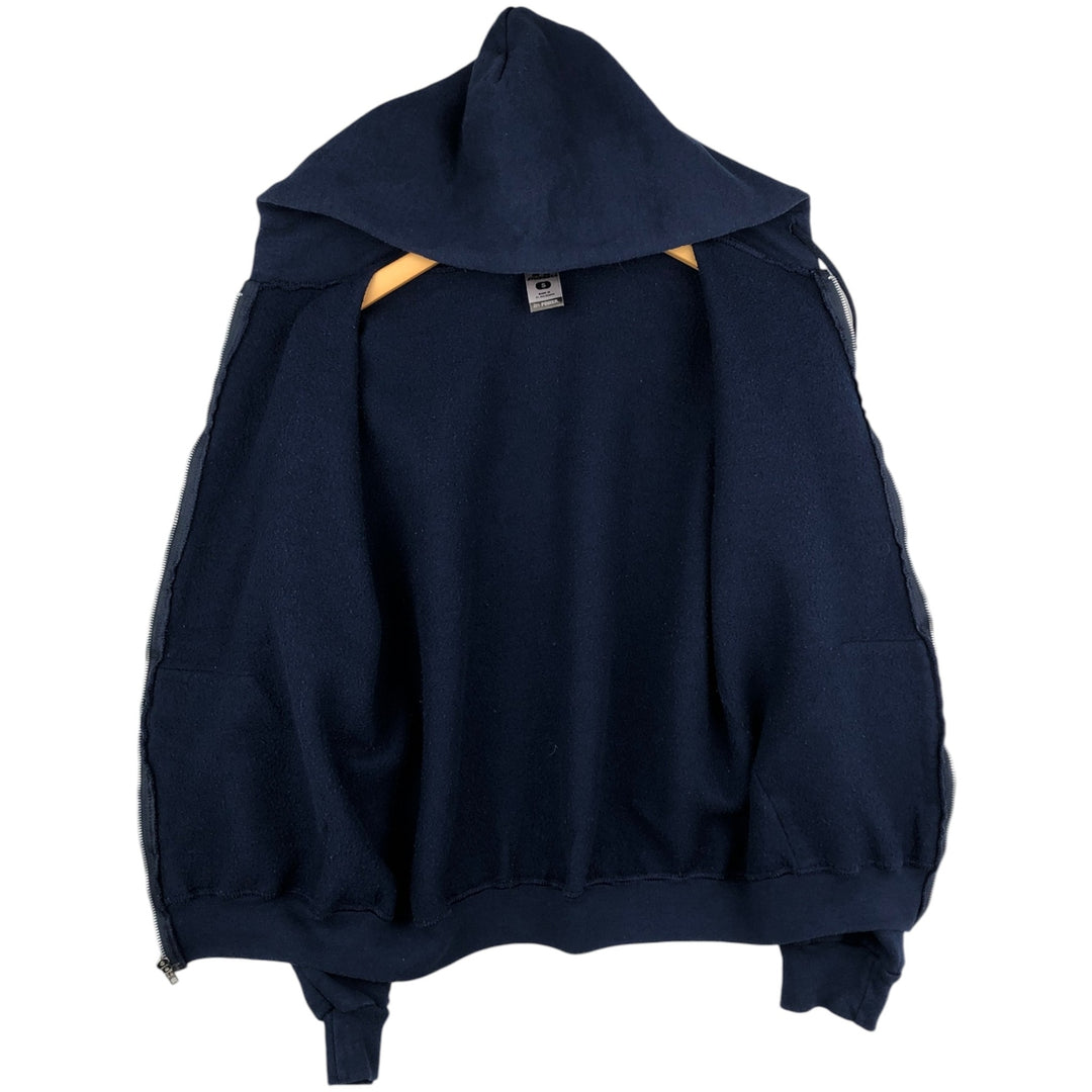 Russell Dri-POWER Sweat Full-Zip Hoodie (Men's Size S) cotton navy blue type Vintage Second Hand