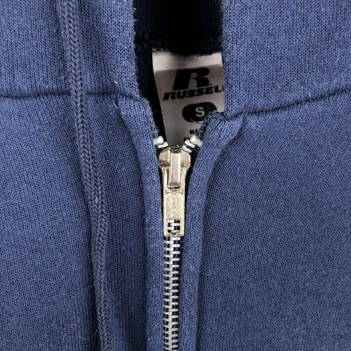 Russell Dri-POWER Sweat Full-Zip Hoodie (Men's Size S) cotton navy blue type Vintage Second Hand