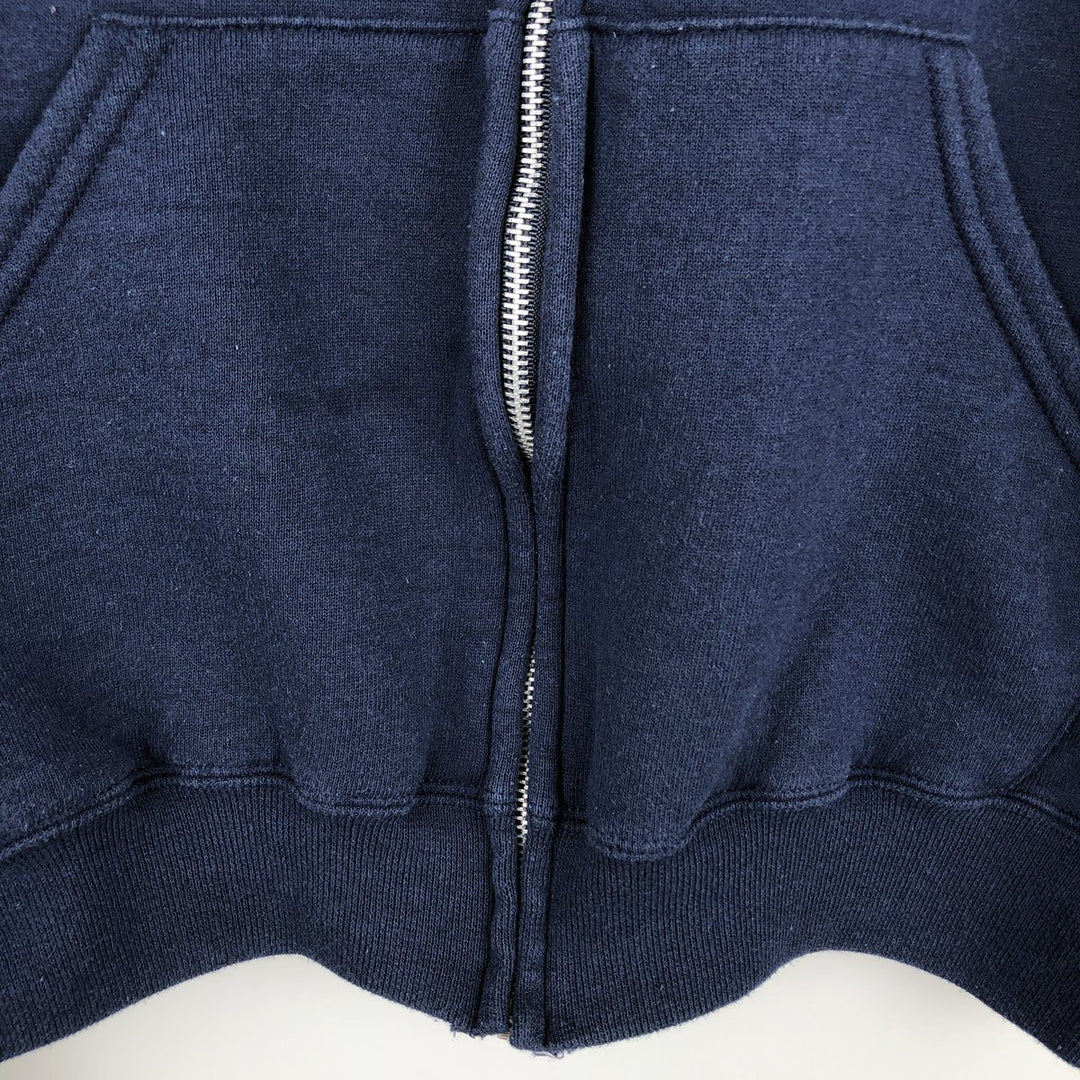 Russell Dri-POWER Sweat Full-Zip Hoodie (Men's Size S) cotton navy blue type Vintage Second Hand