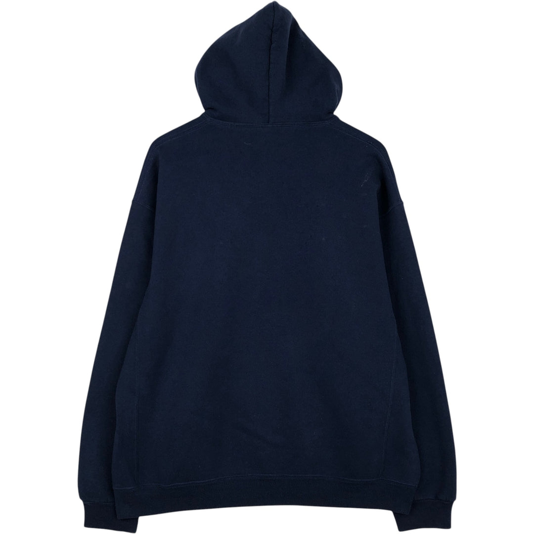 Russell Athletic Full-Zip Sweatshirt Hoodie, Men's Size XL (approx.) cotton navy blue type Vintage Second Hand