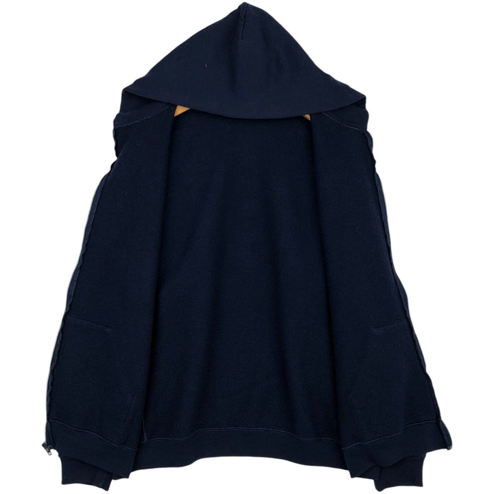 Russell Athletic Full-Zip Sweatshirt Hoodie, Men's Size XL (approx.) cotton navy blue type Vintage Second Hand