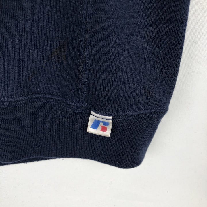 Russell Athletic Full-Zip Sweatshirt Hoodie, Men's Size XL (approx.) cotton navy blue type Vintage Second Hand