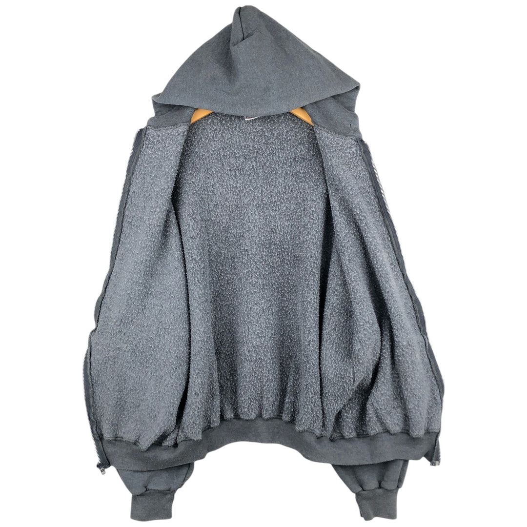 Russell Athletic Full-Zip Sweatshirt Hoodie, Men's Size XL (approx.) cotton gray type Vintage Second Hand