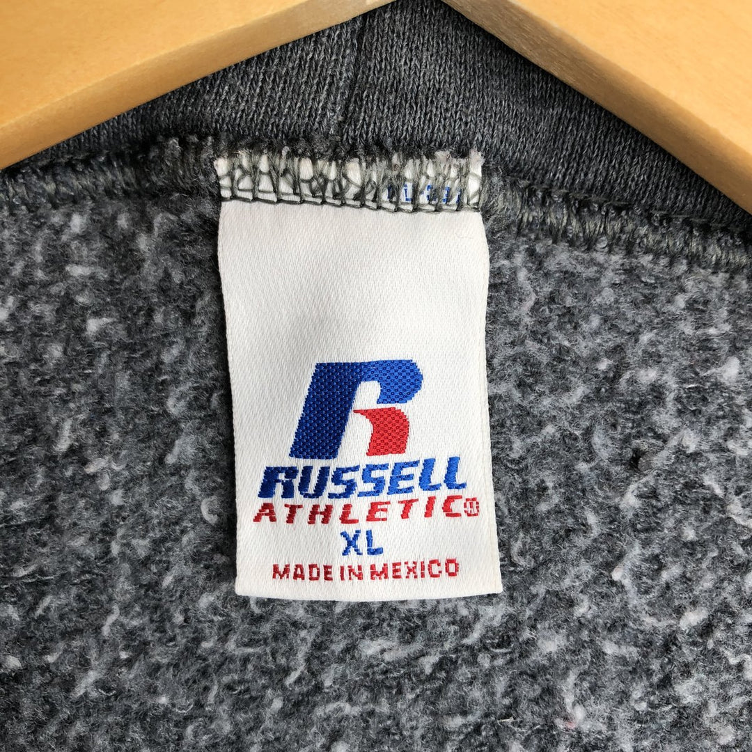 Russell Athletic Full-Zip Sweatshirt Hoodie, Men's Size XL (approx.) cotton gray type Vintage Second Hand