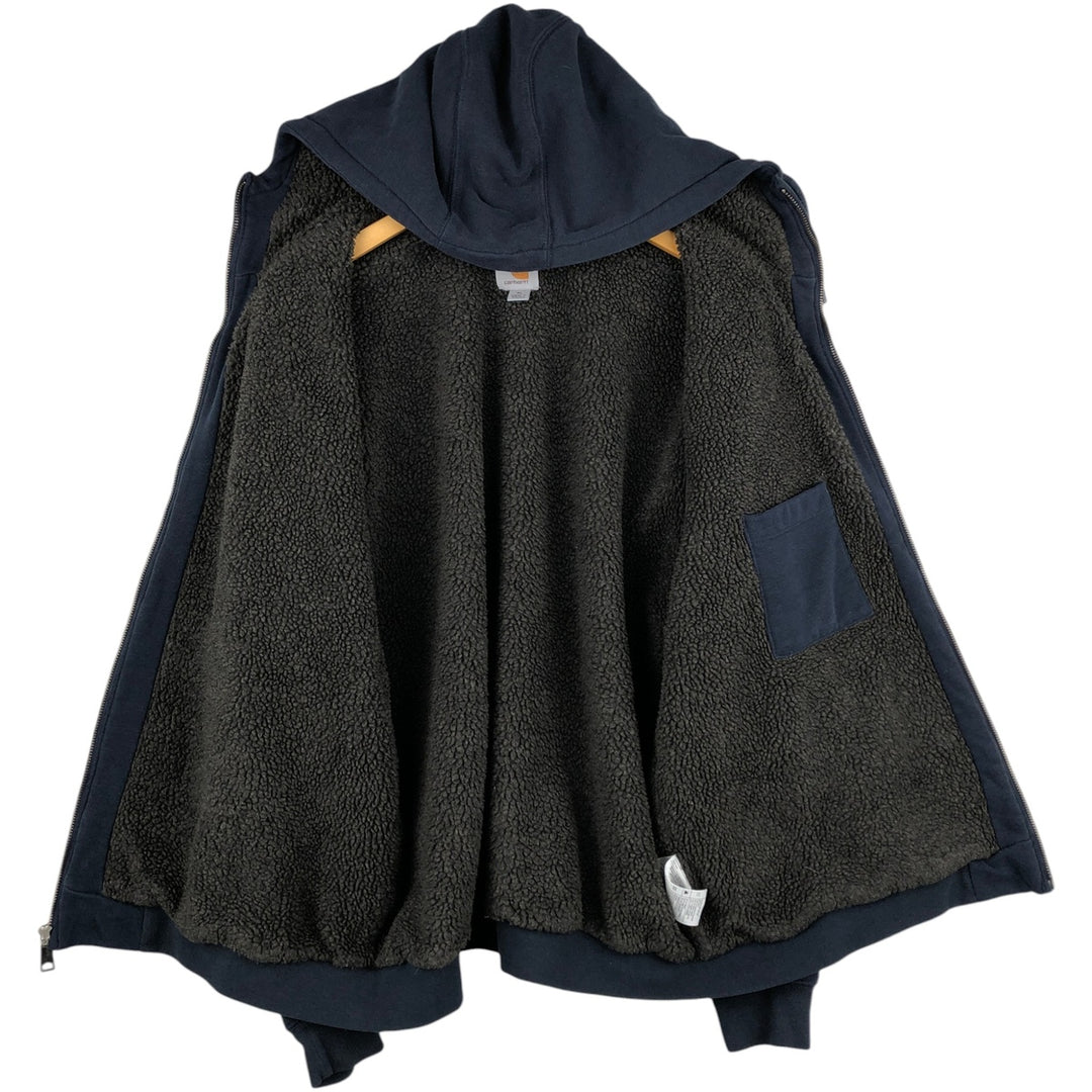 Carhartt Sweat Full Zip Hoodie Men's XL unclear navy blue type Vintage Second Hand