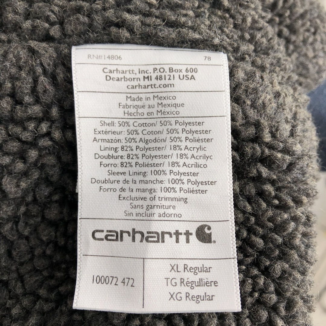 Carhartt Sweat Full Zip Hoodie Men's XL unclear navy blue type Vintage Second Hand