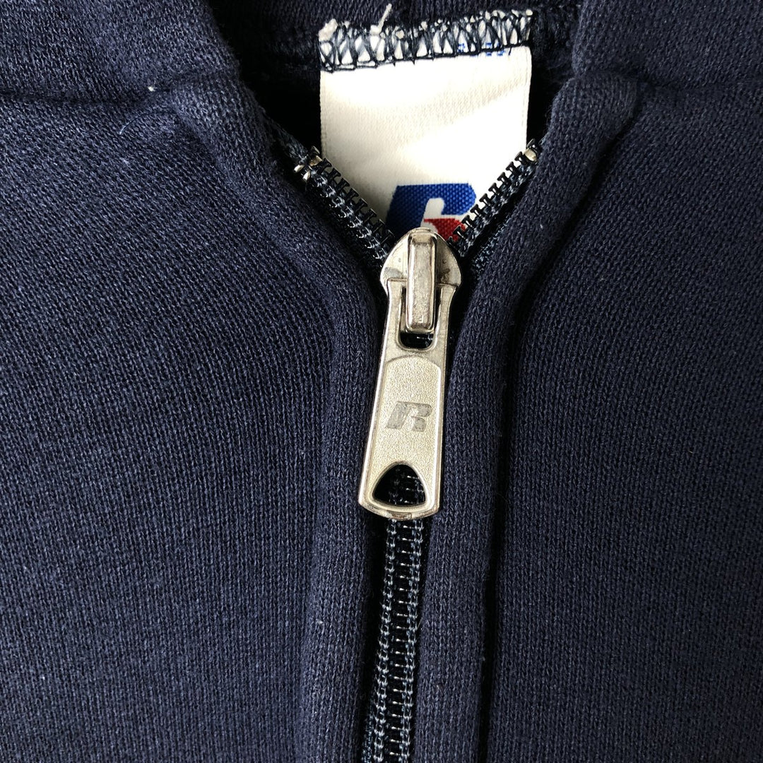 Russell Athletic Sweat Full-Zip Hoodie, Men's Size L (approx.) cotton navy blue type Vintage Second Hand