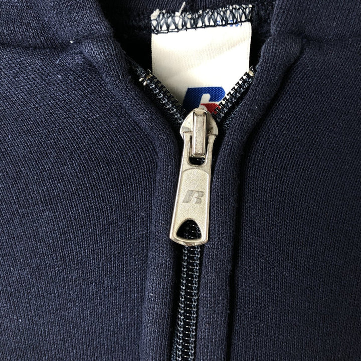 Russell Athletic Sweat Full-Zip Hoodie, Men's Size L (approx.) cotton navy blue type Vintage Second Hand
