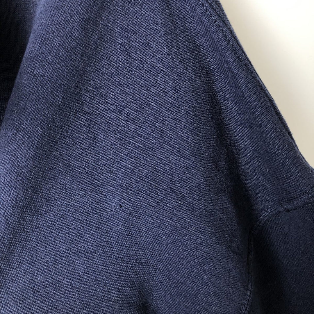 Russell Athletic Sweat Full-Zip Hoodie, Men's Size L (approx.) cotton navy blue type Vintage Second Hand