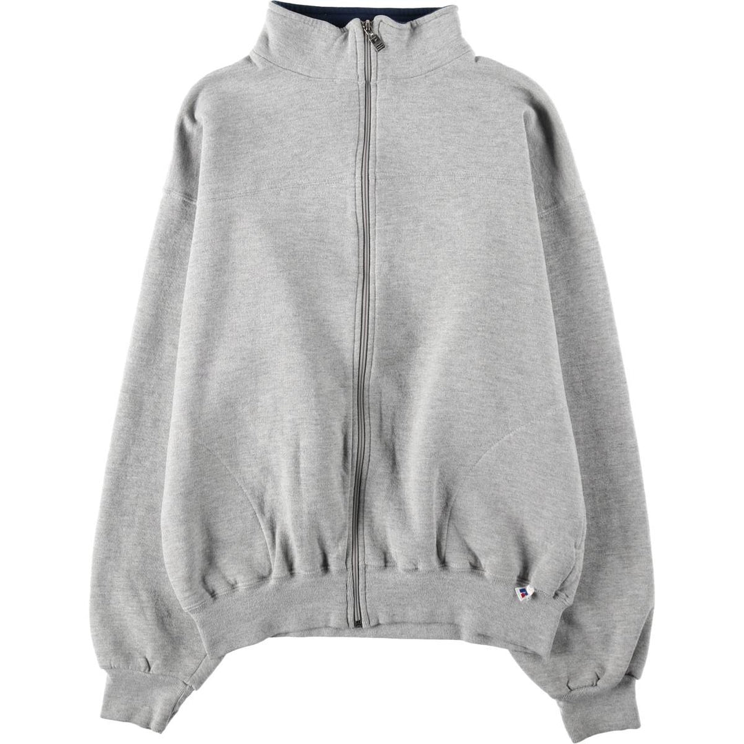 90'S Russell Athletic Full-Zip Sweatshirt, Men's Size L (approx.), Vintage cotton gray type Vintage Second Hand