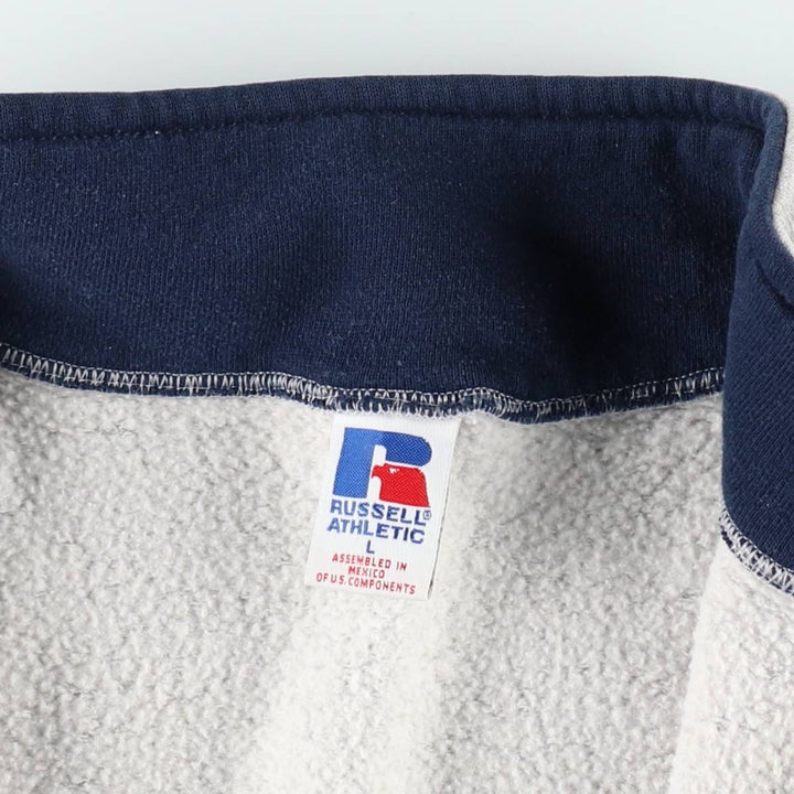 90'S Russell Athletic Full-Zip Sweatshirt, Men's Size L (approx.), Vintage cotton gray type Vintage Second Hand