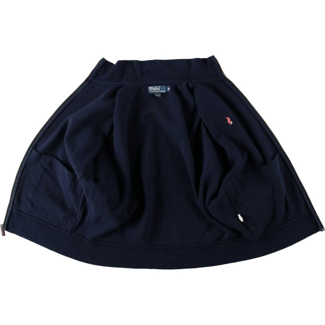 Ralph Lauren POLO by Ralph Lauren full zip sweatshirt, men's size M cotton navy blue type Vintage Second Hand