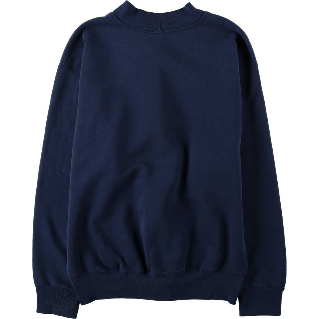 90'S Russell Athletic Full-Zip Sweatshirt, Made in USA, Men's Size M (Equivalent), Vintage cotton navy blue type Vintage Second Hand