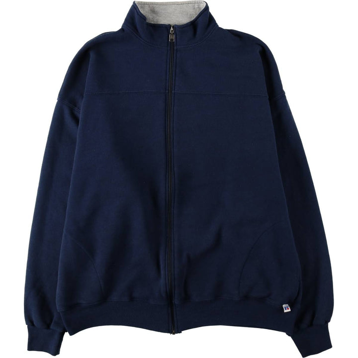 90'S Russell Athletic Full-Zip Sweatshirt, Men's XXL (approx.), Vintage cotton navy blue type Vintage Second Hand