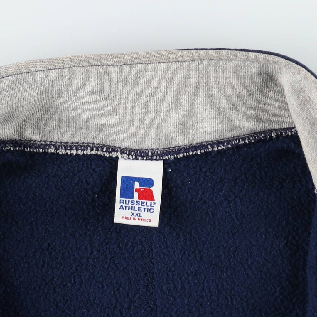 90'S Russell Athletic Full-Zip Sweatshirt, Men's XXL (approx.), Vintage cotton navy blue type Vintage Second Hand