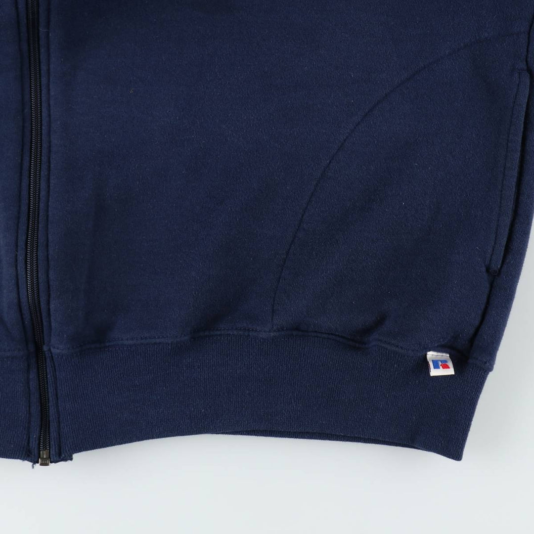 90'S Russell Athletic Full-Zip Sweatshirt, Men's XXL (approx.), Vintage cotton navy blue type Vintage Second Hand