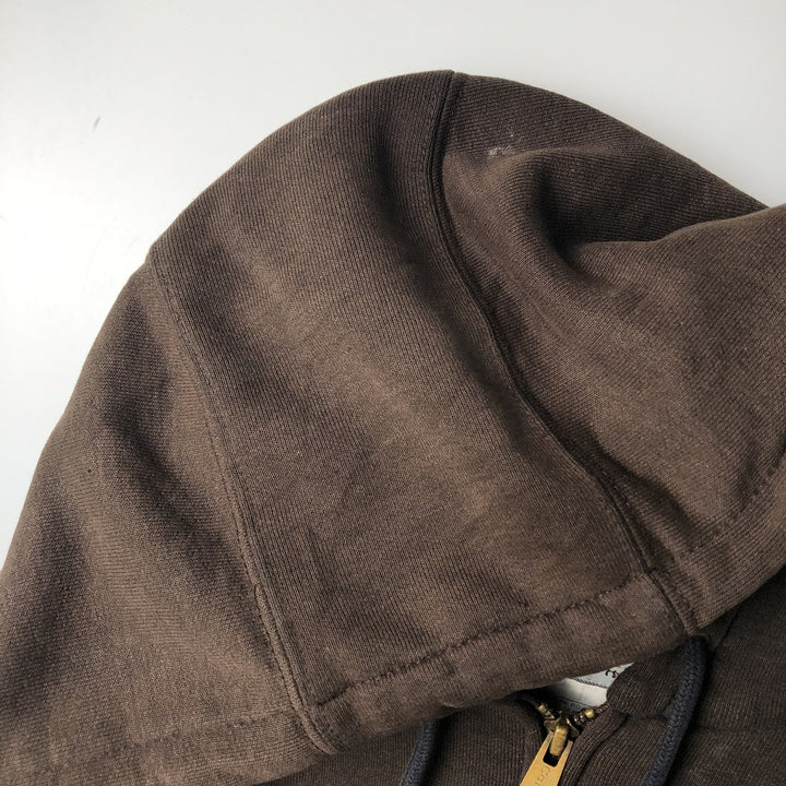 Carhartt Sweat Full Zip Hoodie Men's XL cotton brown type Vintage Second Hand