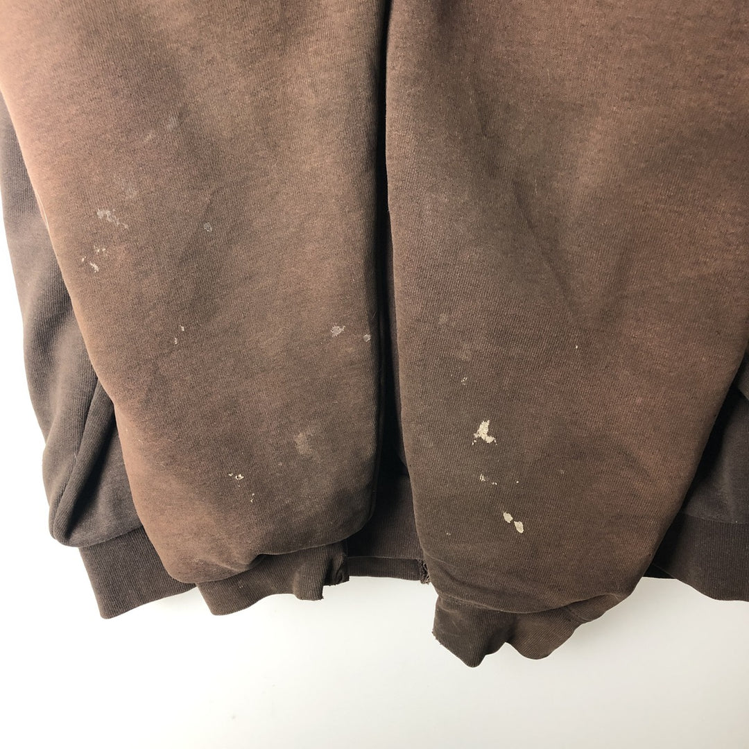 Carhartt Sweat Full Zip Hoodie Men's XL cotton brown type Vintage Second Hand