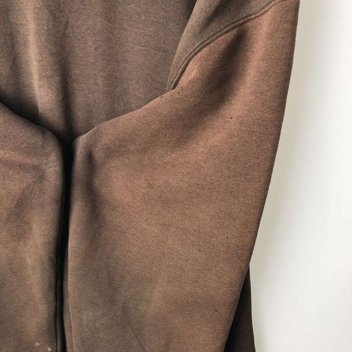 Carhartt Sweat Full Zip Hoodie Men's XL cotton brown type Vintage Second Hand