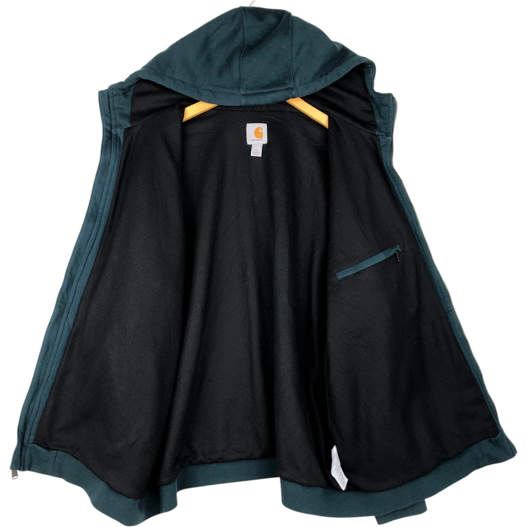 Carhartt RAIN DEFENDER Sweat Full Zip Hoodie Men's XL cotton green type Vintage Second Hand