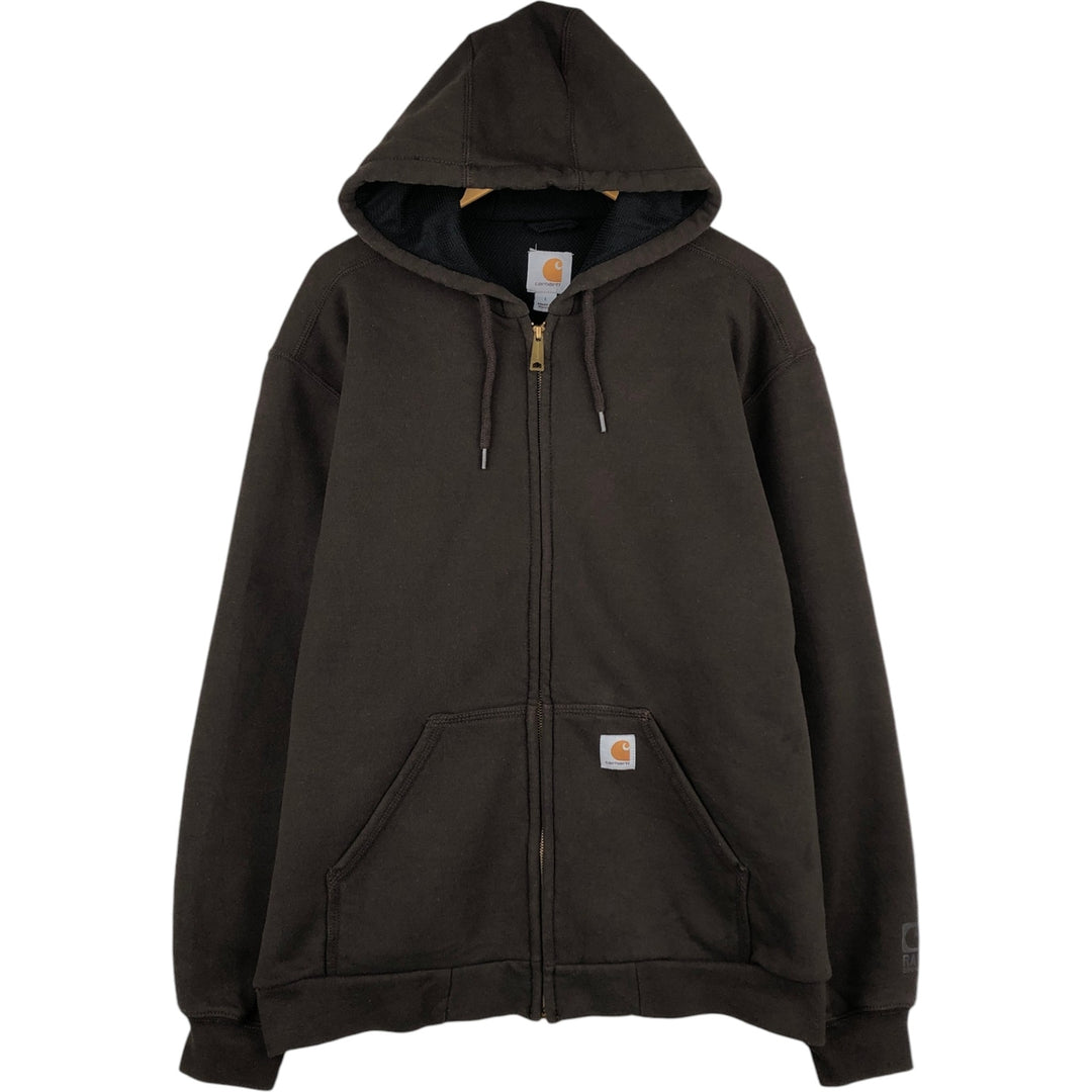 Carhartt RAIN DEFENDER Full-Zip Sweatshirt (Men's Size L) cotton black type Vintage Second Hand