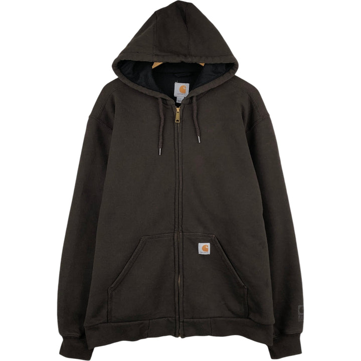 Carhartt RAIN DEFENDER Full-Zip Sweatshirt (Men's Size L) cotton black type Vintage Second Hand