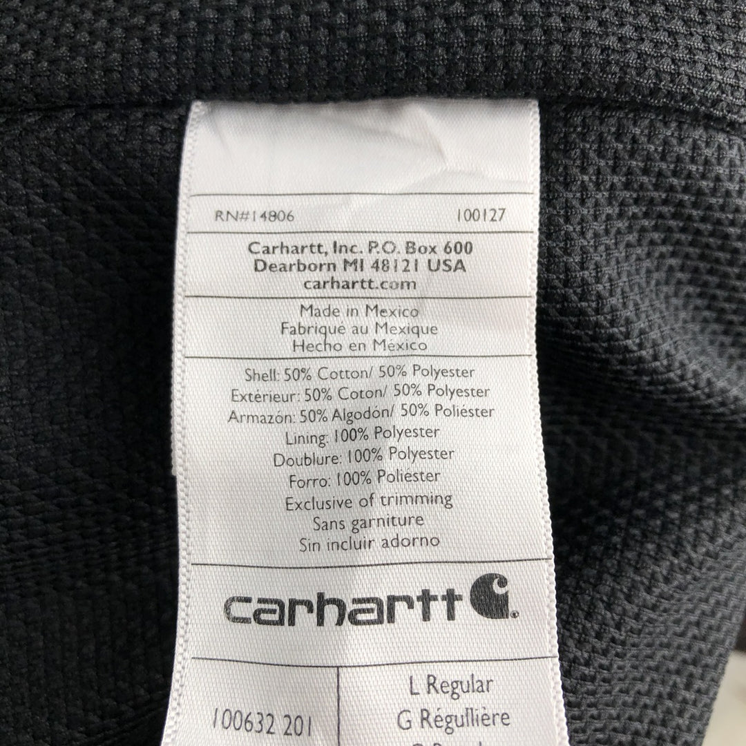Carhartt RAIN DEFENDER Full-Zip Sweatshirt (Men's Size L) cotton black type Vintage Second Hand