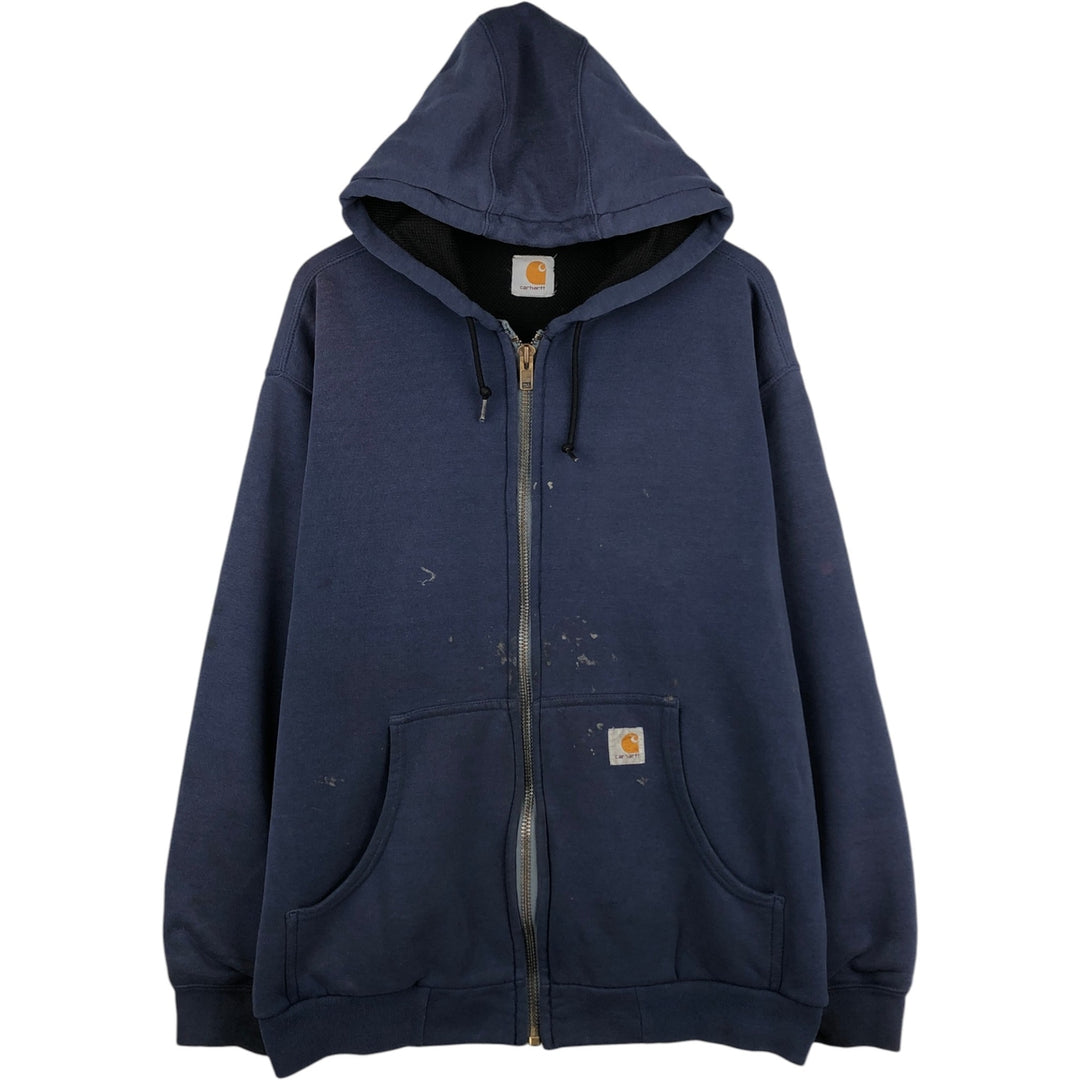 Carhartt full zip sweatshirt, men's XL size unclear navy blue type Vintage Second Hand