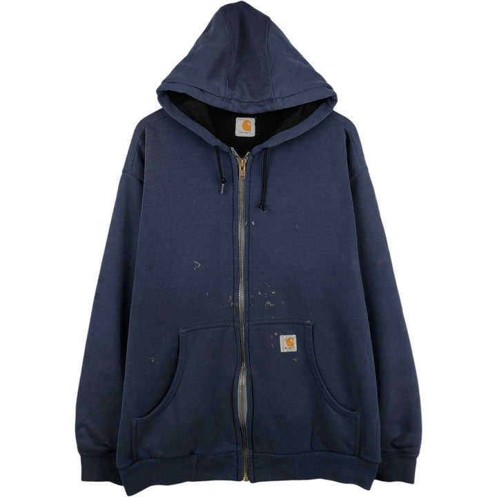 Carhartt full zip sweatshirt, men's XL size unclear navy blue type Vintage Second Hand