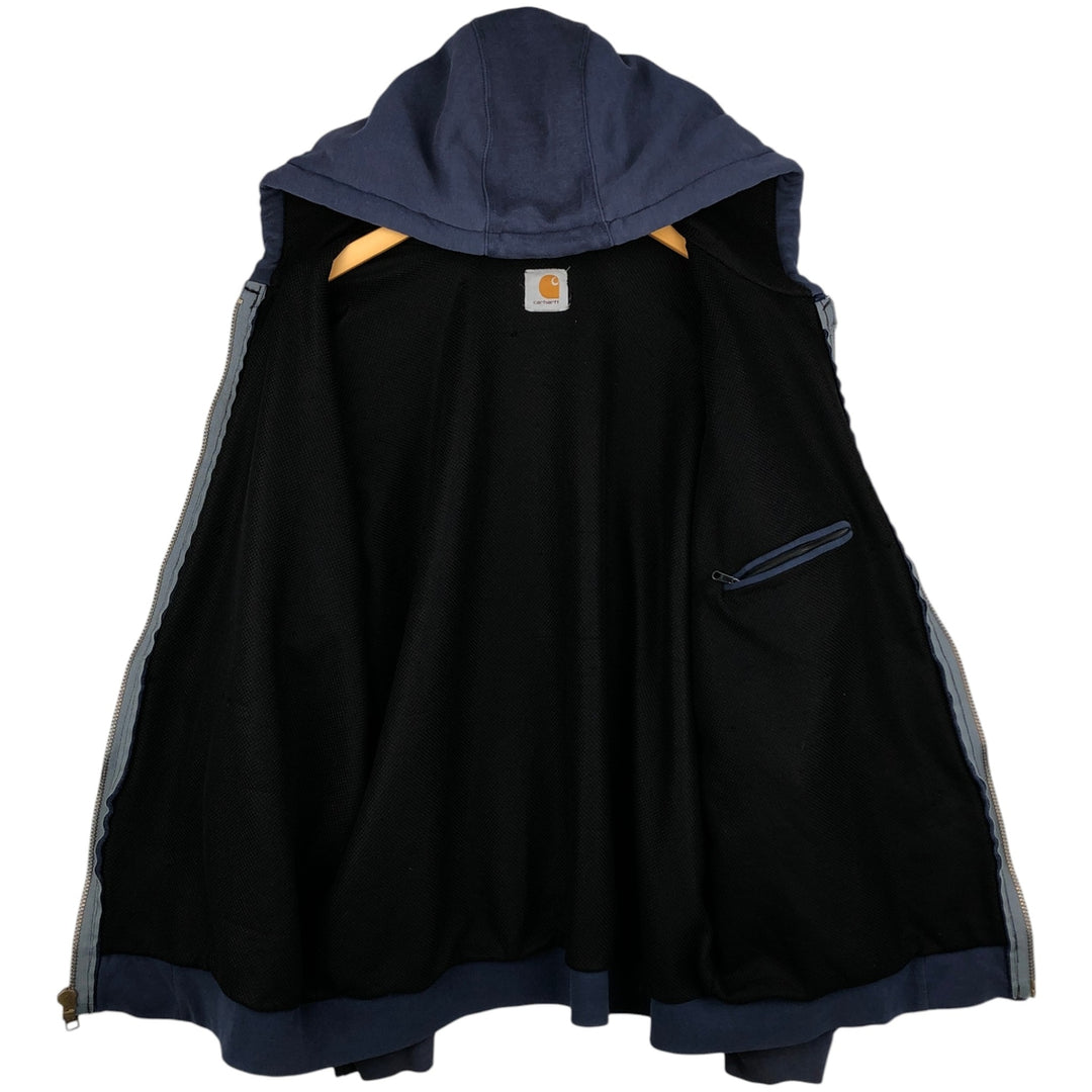 Carhartt full zip sweatshirt, men's XL size unclear navy blue type Vintage Second Hand