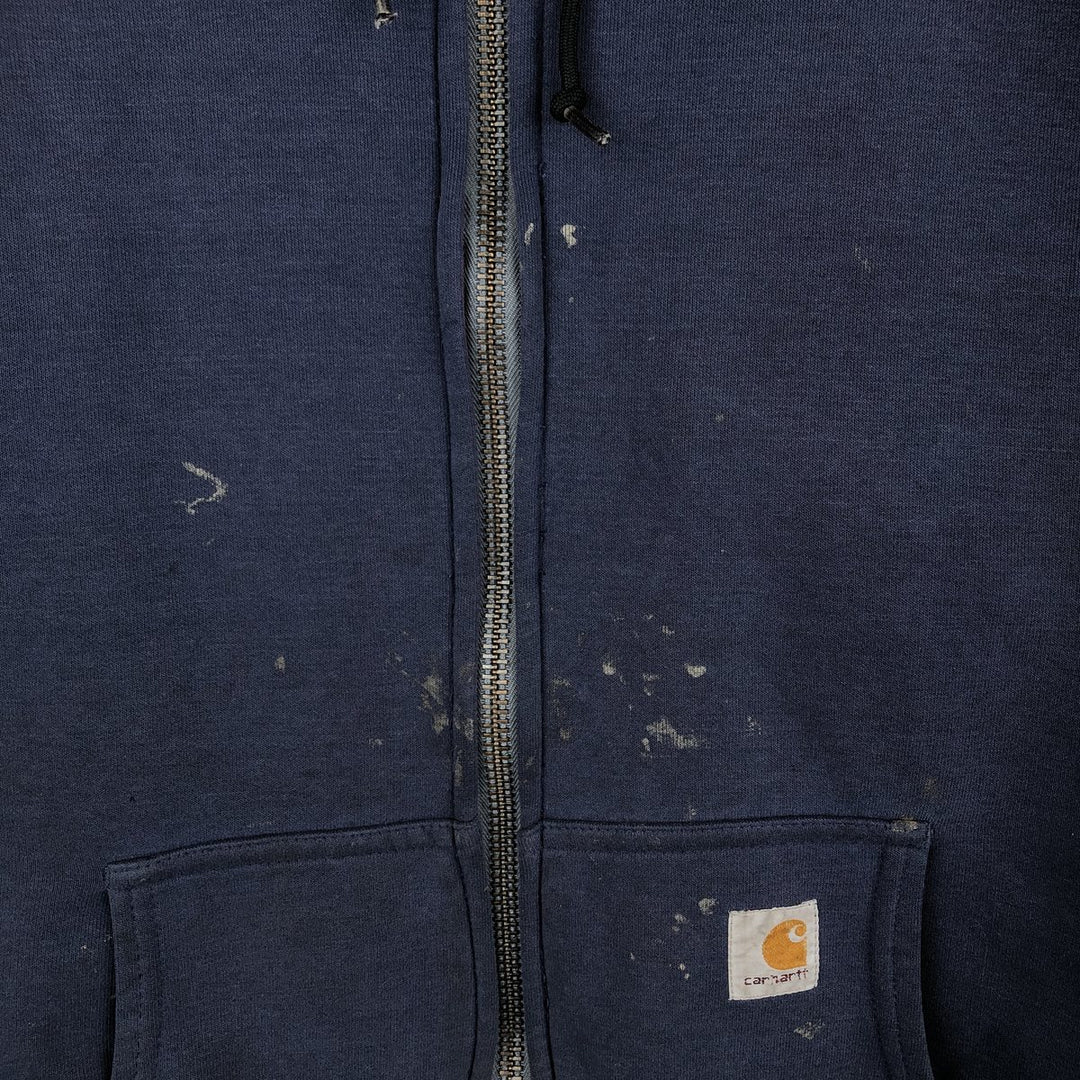 Carhartt full zip sweatshirt, men's XL size unclear navy blue type Vintage Second Hand