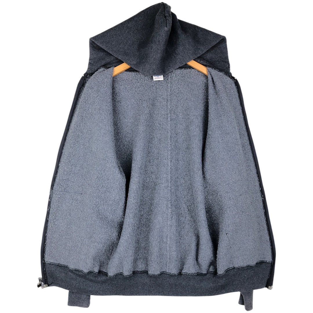90s-00'S Russell Athletic Full-Zip Sweatshirt Hoodie, Made in USA, Men's Size M (Equivalent), Vintage cotton gray type Vintage Second Hand