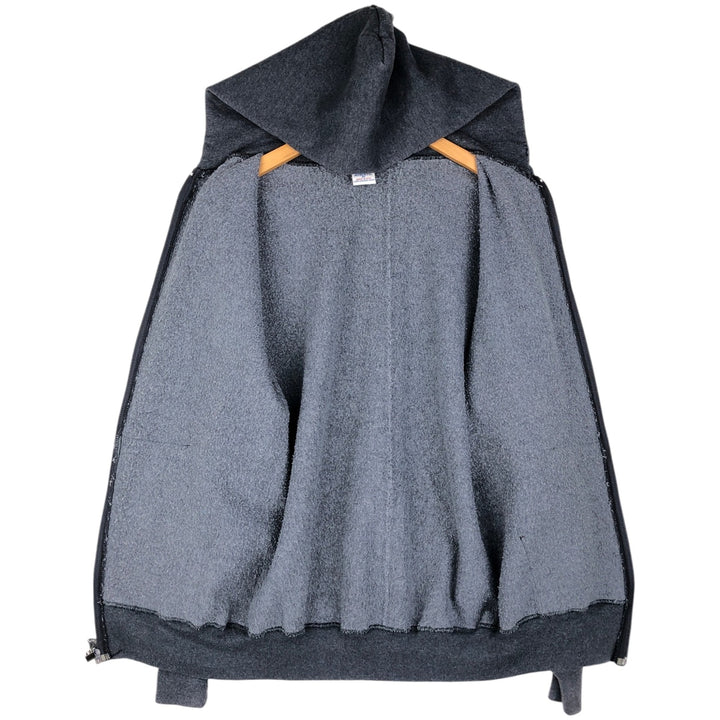 90s-00'S Russell Athletic Full-Zip Sweatshirt Hoodie, Made in USA, Men's Size M (Equivalent), Vintage cotton gray type Vintage Second Hand