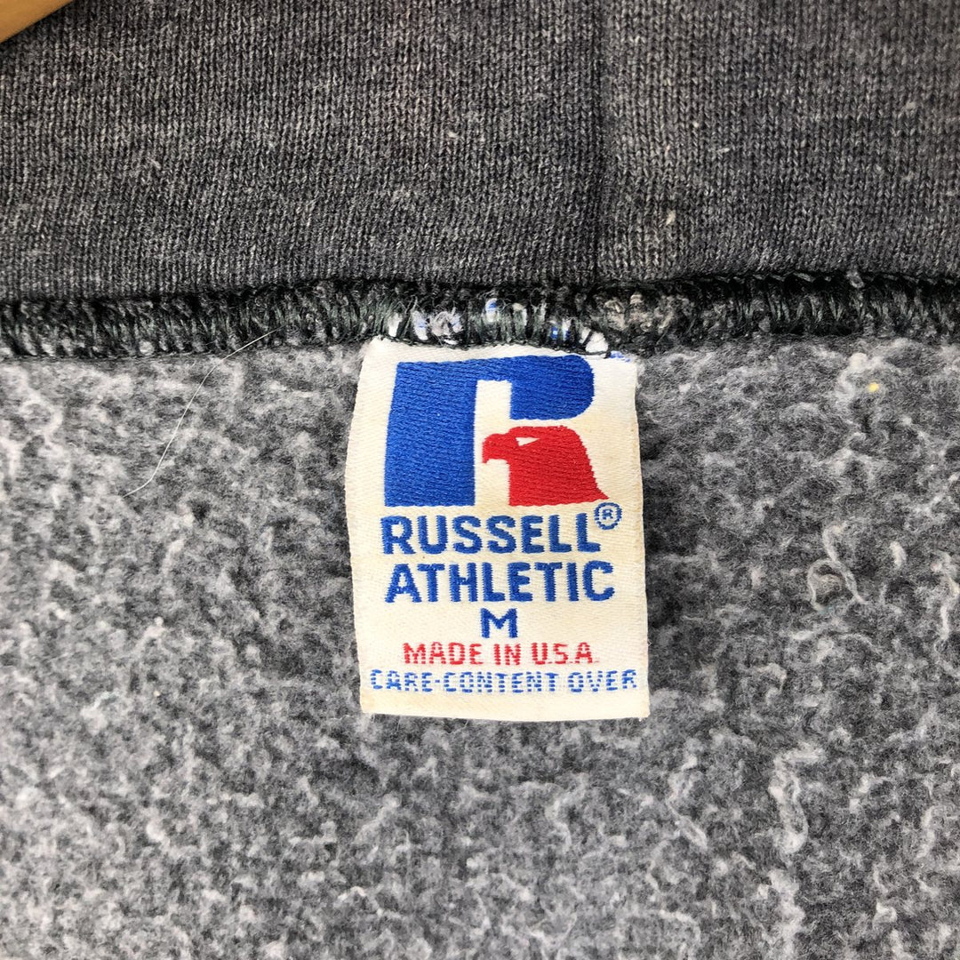 90s-00'S Russell Athletic Full-Zip Sweatshirt Hoodie, Made in USA, Men's Size M (Equivalent), Vintage cotton gray type Vintage Second Hand