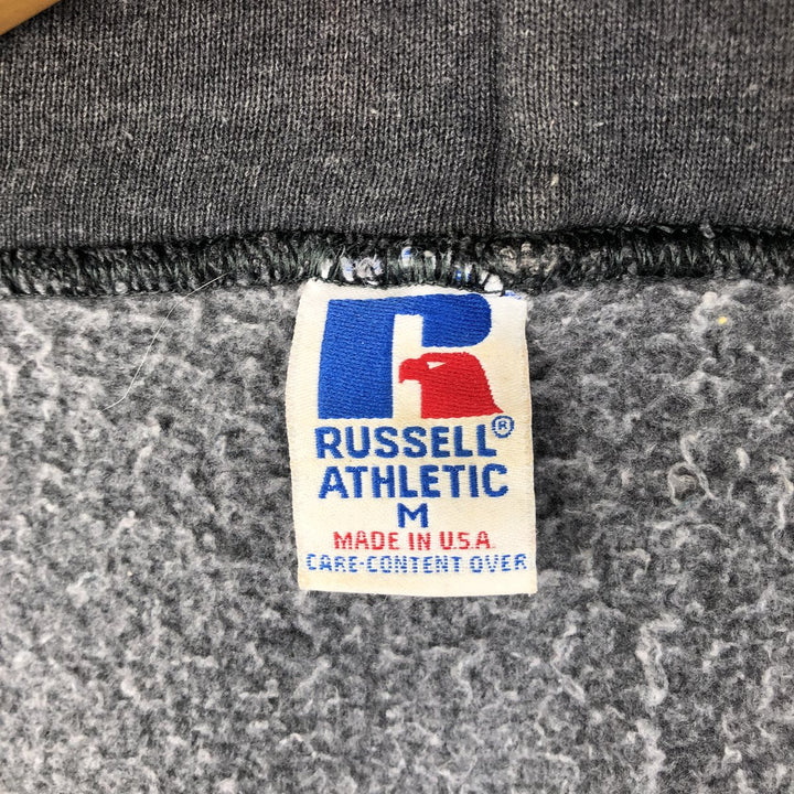 90s-00'S Russell Athletic Full-Zip Sweatshirt Hoodie, Made in USA, Men's Size M (Equivalent), Vintage cotton gray type Vintage Second Hand
