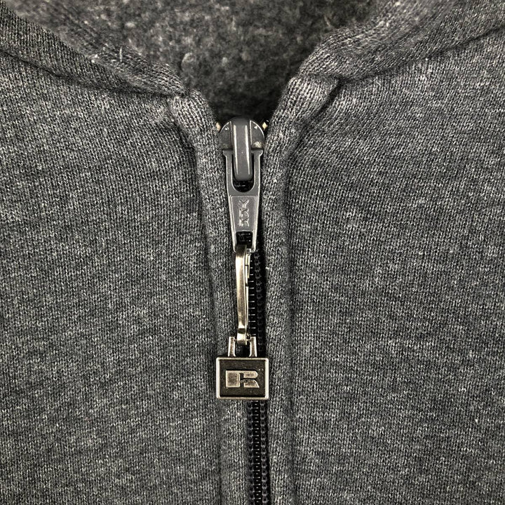 90s-00'S Russell Athletic Full-Zip Sweatshirt Hoodie, Made in USA, Men's Size M (Equivalent), Vintage cotton gray type Vintage Second Hand