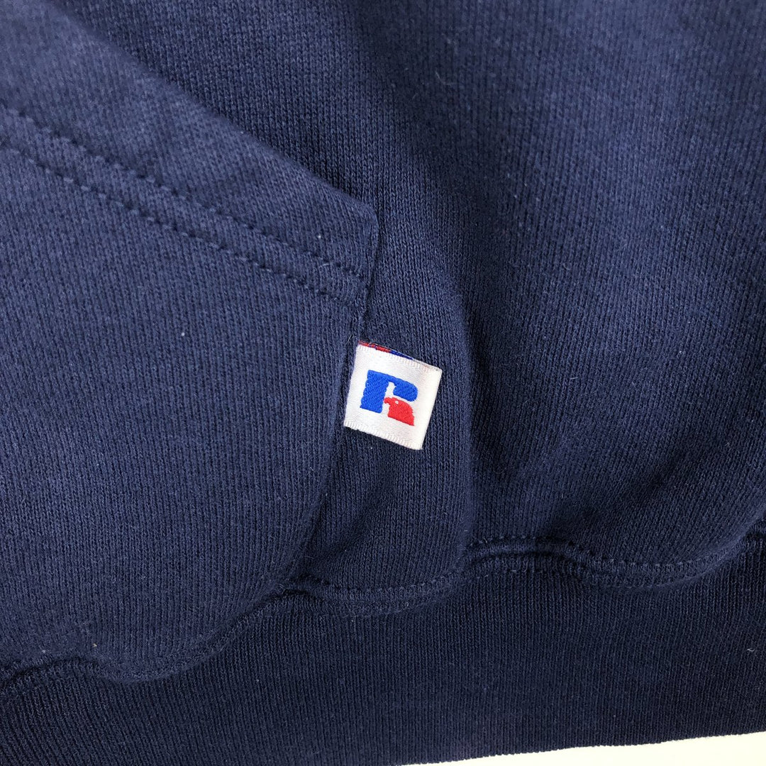 90s-00'S Russell Athletic Full-Zip Sweatshirt Hoodie, Men's XXL equivalent, Vintage cotton navy blue type Vintage Second Hand