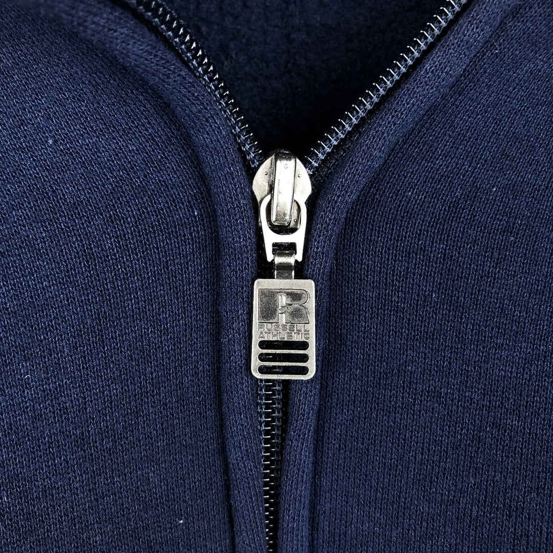 90s-00'S Russell Athletic Full-Zip Sweatshirt Hoodie, Men's XXL equivalent, Vintage cotton navy blue type Vintage Second Hand