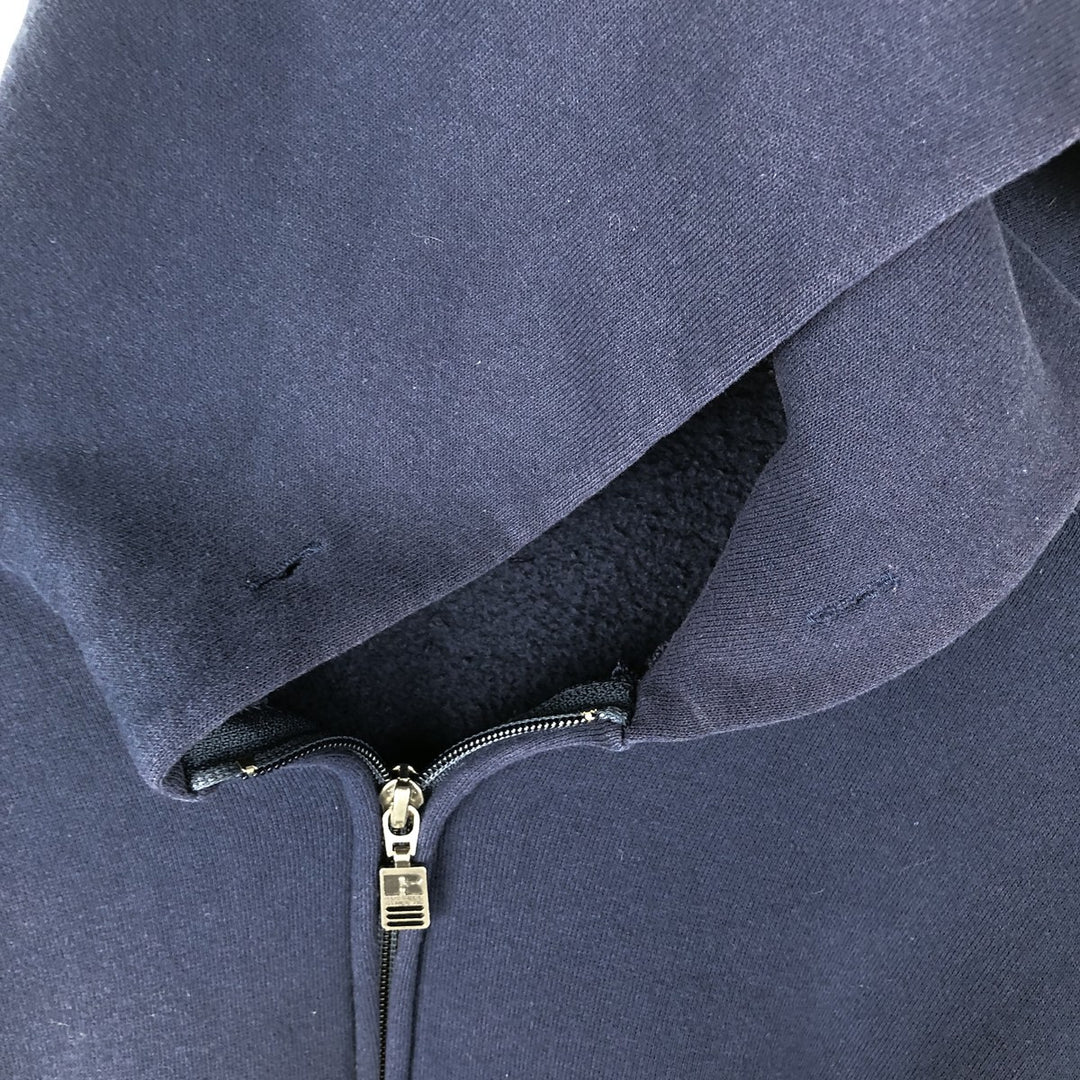 90s-00'S Russell Athletic Full-Zip Sweatshirt Hoodie, Men's XXL equivalent, Vintage cotton navy blue type Vintage Second Hand