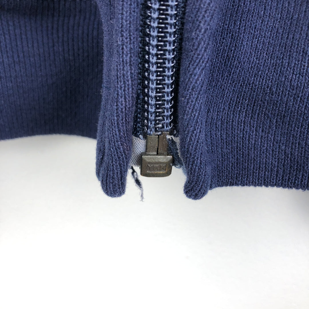 90s-00'S Russell Athletic Full-Zip Sweatshirt Hoodie, Men's XXL equivalent, Vintage cotton navy blue type Vintage Second Hand