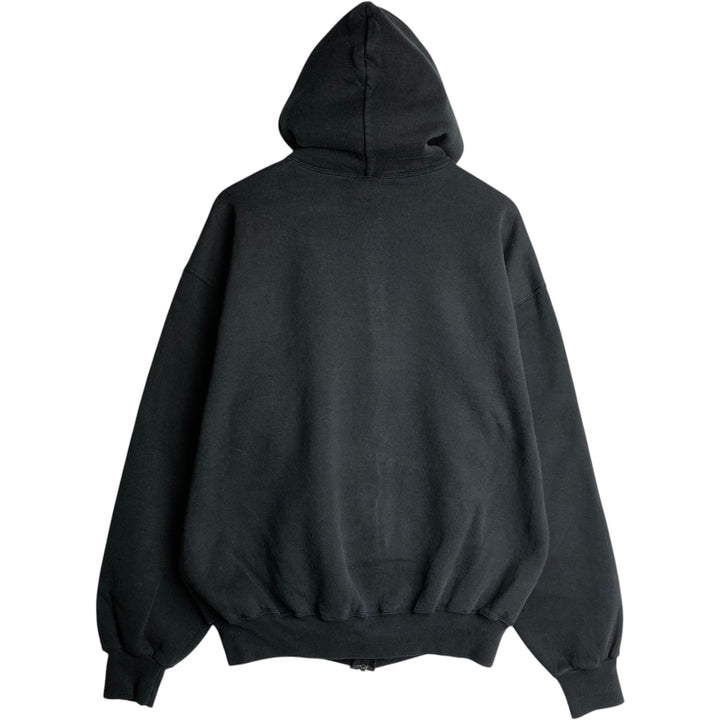90s-00'S Russell Athletic Full-Zip Sweatshirt Hoodie, Men's Size XL (Equivalent), Vintage cotton black type Vintage Second Hand