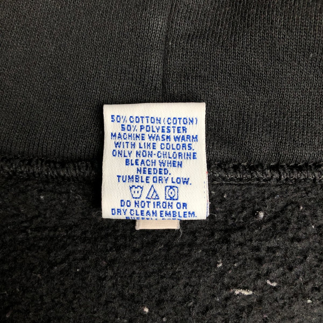 90s-00'S Russell Athletic Full-Zip Sweatshirt Hoodie, Men's Size XL (Equivalent), Vintage cotton black type Vintage Second Hand