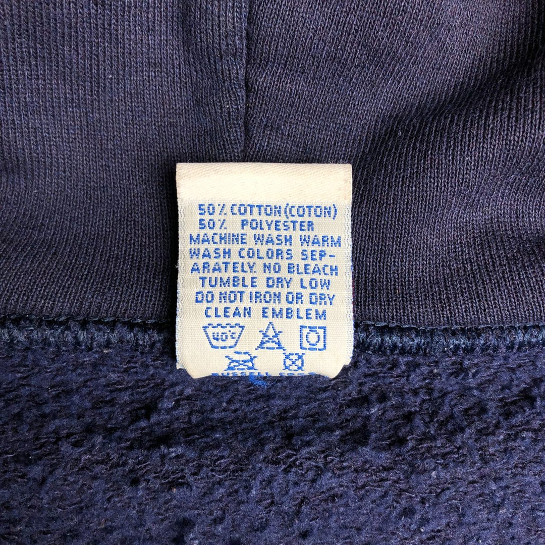 90s-00'S Russell ATHLETIC full-zip sweatshirt hoodie, made in the USA, men's size L, vintage cotton navy blue type Vintage Second Hand